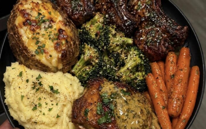easy food plate dinner recipe