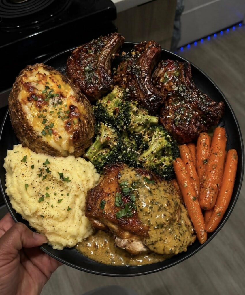 easy food plate dinner recipe